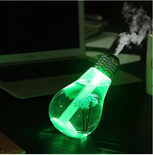 Bulb Humidifier With LED Night Light and air freshener