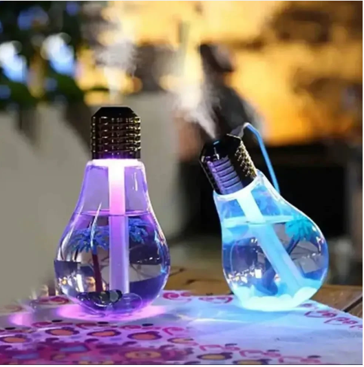 Bulb Humidifier With LED Night Light and air freshener