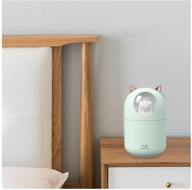 Cat Humidifier Cute Aroma Diffuser with Night Light