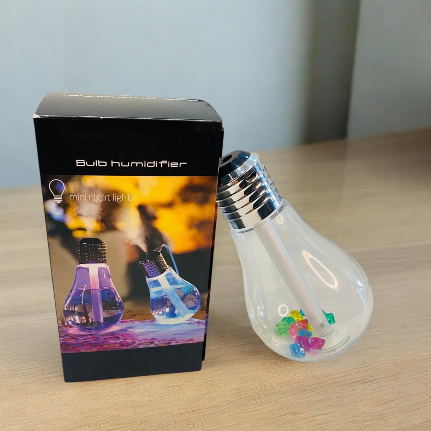 Bulb Humidifier With LED Night Light and air freshener