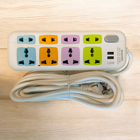 4 Sockets Power Extension With 2 USB Ports