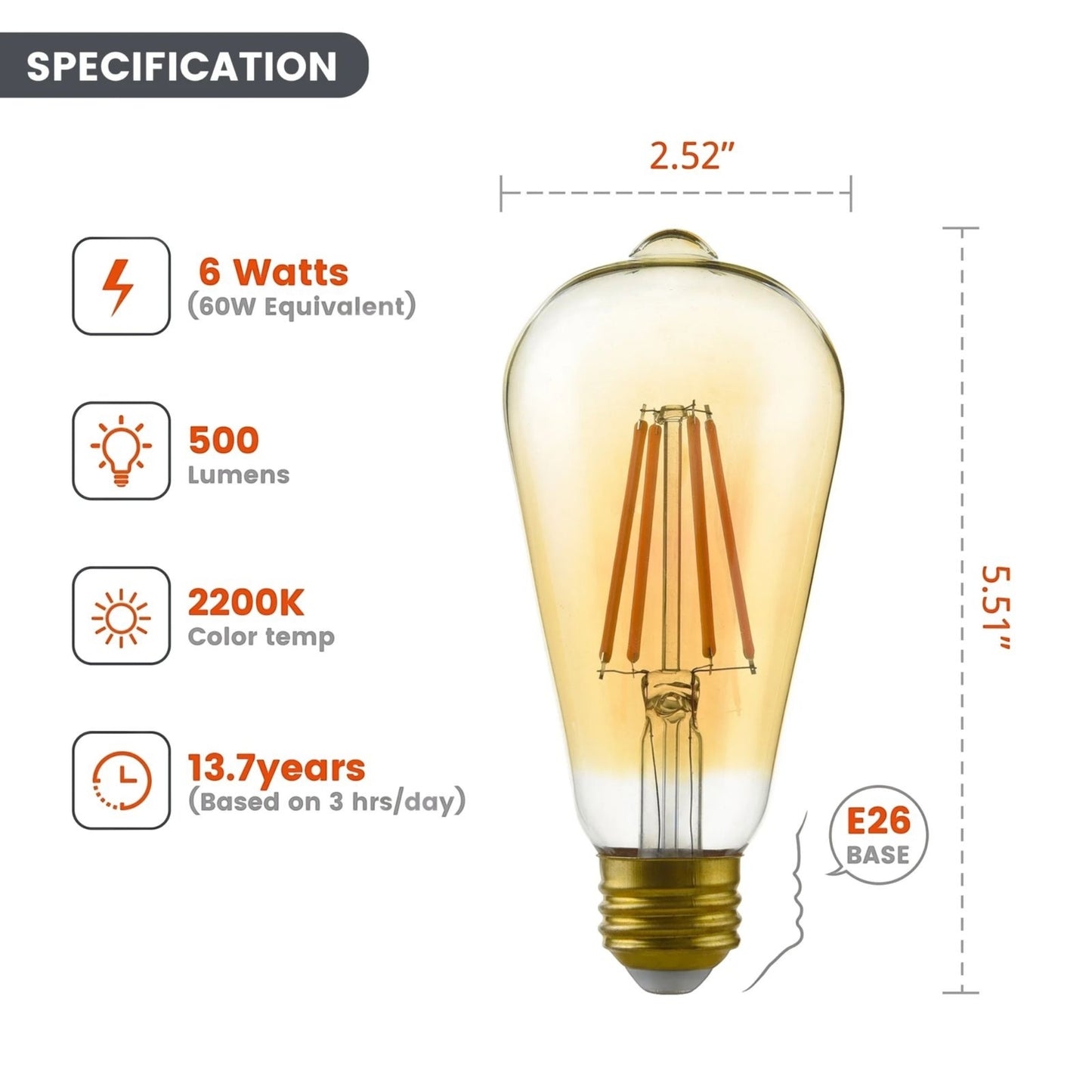 Edison LED Bulb 5W